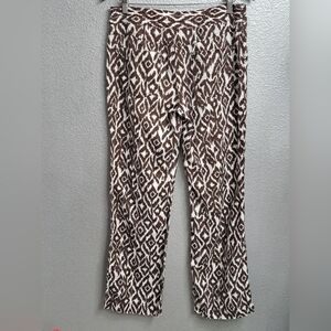 INC International Concepts 100% Linen Ikat Print Pants   Size 4